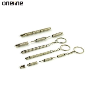 Accept Customized Multifunctional Bronze Small Glasses Screwdriver Keyring