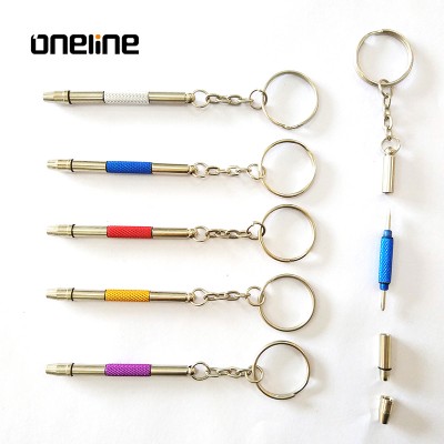 3 In 1 Key Chain Multi Mini Watch Glasses Repair Screwdriver Screw Driver Set