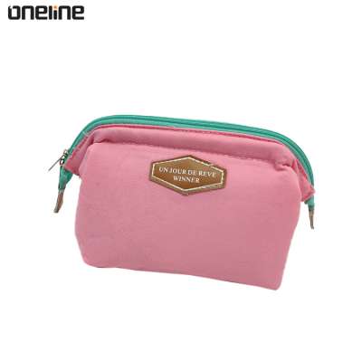 Factory Price Guaranteed Quality Portable Women Travel Pink Color Cosmetic Bag