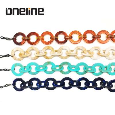 Hot-Selling fashion acrylic eyeglass cord glasses strap sunglasses rope chain package chain