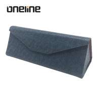 Embossed Printed Eco-friendly Fold Triangle Custom Eyewear Glasses Case