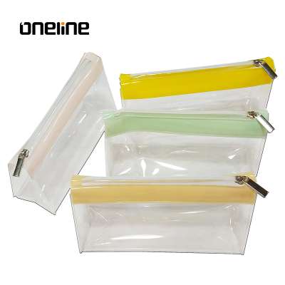 new design colorful clear PVC zipper glasses bag