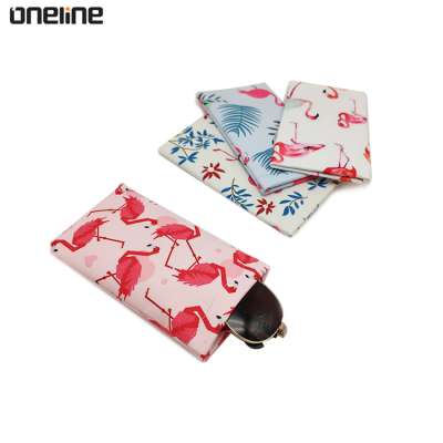 Custom colorful cotton sun glasses pouch soft reading eye glasses pouch