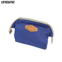 Customized Color Outdoor Travel Small Bag Zipper Blue Cosmetic Bag For Women