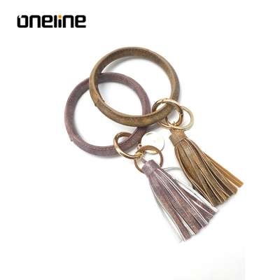 Portable New Key Chain Bracelet Accessories Tassel Key Ring PU Leather Chains/Car Key Chain