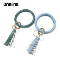 Wholesale New Fashion Leather Wristlet Women Tassel Car Key Chain Custom/Car Key Chain/Fashion Bracelets