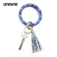 2019 Wholesale Multicolor Big Personalised Fashion Leather O Ring Key Chain Custom